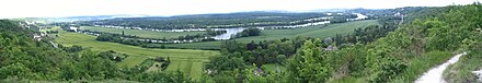 Panorama van de lus van de Seine bij La Roche-Guyon