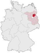 Lage des Landkreises Barnim in Deutschland