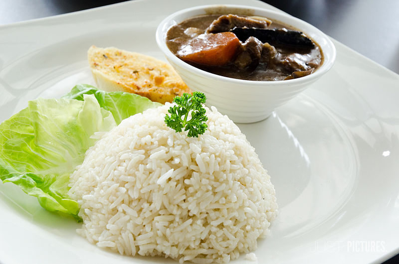 File:Lamb Stew and buttered rice.jpg