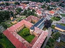 Aerial view of the monastery complex