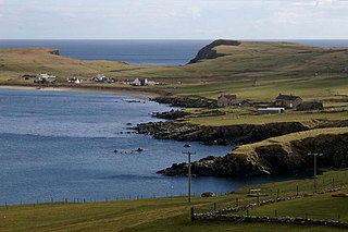 Levenwick village in the Shetland Islands, Scotland, UK