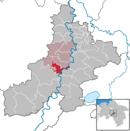 Läget för kommunen Liebenau i Landkreis Nienburg/Weser