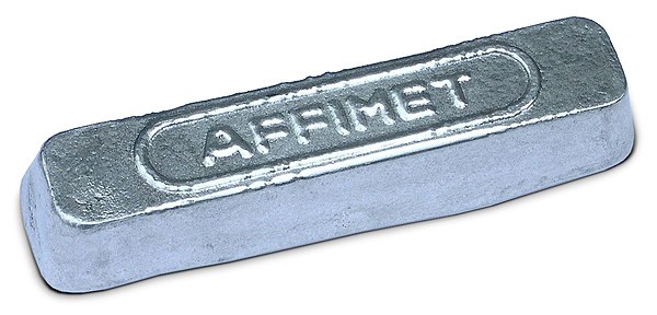 Aluminium ingot after ejection from mold
