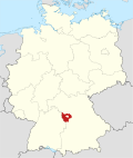 Kart som viser Landkreis Ansbachs beliggenhet i Tyskland