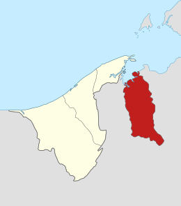 Temburong District - Läge