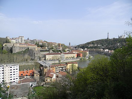 The Saint-Jean fort and Saône river.