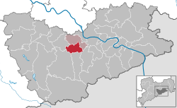 Elhelyezkedése Sächsische Schweiz térképén