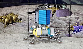 Lądujący statek kosmiczny Luna-Resurs na MAKS-2013