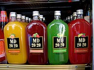 A selection of several flavors from the MD 20/20 line MD 2020.jpg