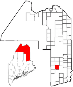 Location of Island Falls, Maine