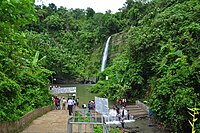 Stairs leading to the waterfall