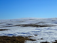 Le signal de Mailhebiau en hiver (versant nord-est).