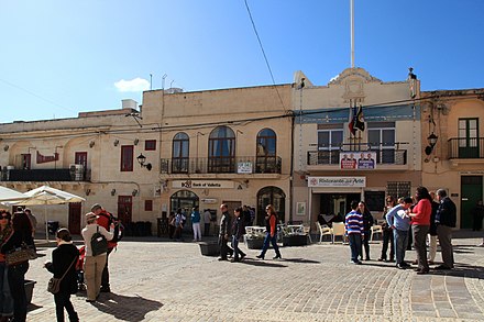 Nationalist Party club in the square of Marsaxlokk