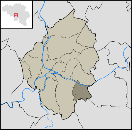 Map Couillet in Charleroi