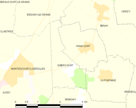 Mapa obce Gibercourt