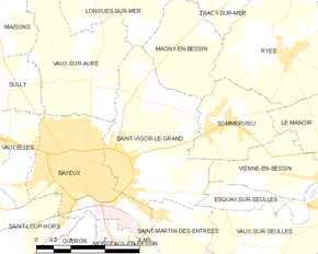 Poziția localității Saint-Vigor-le-Grand
