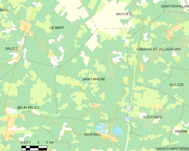 Mapa obce Saint-Magne