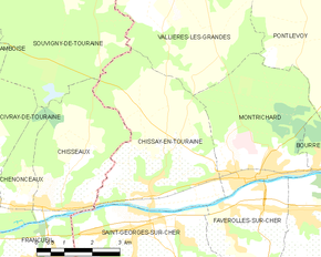 Poziția localității Chissay-en-Touraine