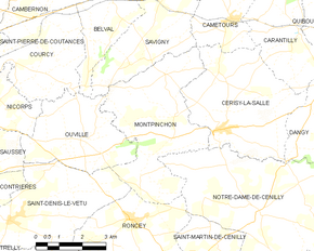 Poziția localității Montpinchon