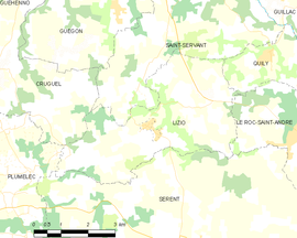 Mapa obce Lizio