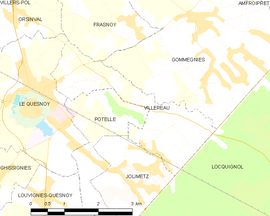 Mapa obce Villereau