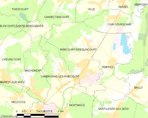 Poziția localității Ribécourt-Dreslincourt