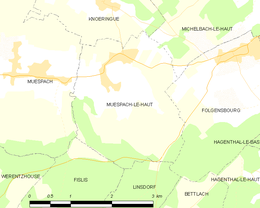 Muespach-le-Haut - Carte