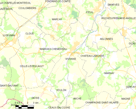 Mapa obce Vivonne