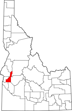 map of Idaho highlighting Gem County
