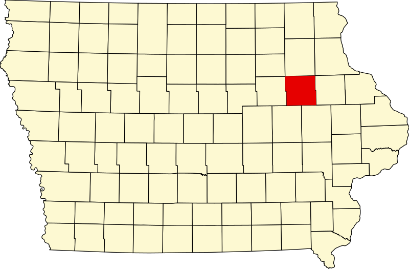 صورة:Map of Iowa highlighting Buchanan County.svg