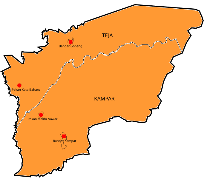 File:Map of Kampar District, Perak.svg