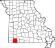 Map of Missouri highlighting Barry County.svg