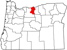 Map of Oregon highlighting Sherman County.svg