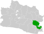 Map of West Java highlighting Ciamis Regency.svg