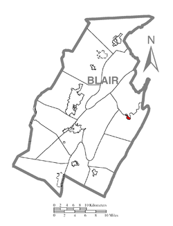 Vị trí trong Quận Blair, Pennsylvania
