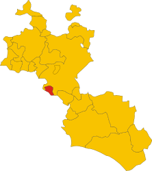 カルタニッセッタ県におけるコムーネの領域