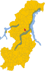 Lage von Mezzegra in der Provinz Como