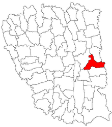 Location in Galați County