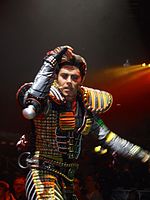 Starlight Express has been running in Bochum, Germany, since 1988. Matthew Goodgame als Greaseball.JPG