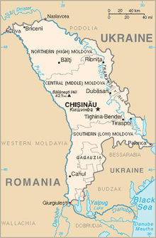 Moldova map : extreme points as red dots. Md-map.png