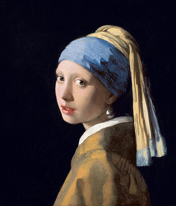 Vermeer's original painting, Girl with a Pearl Earring from 1665