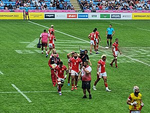 Team Tonga at the 2022 Commonwealth Games. Men's rugby sevens at the 2022 Commonwealth Games - Tonga vs Zambia 193100.jpg