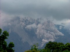 Pyroklastischer Strom am Merapi, Juni 2006