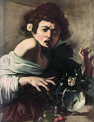 <i>Boy Bitten by a Lizard</i> Painting by Caravaggio, c. 1595