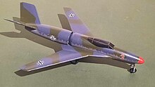 A model of a Messerschmitt P.1110 created with reference to the original drawings. Model of a Messerschmitt P.1110.jpg