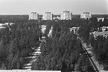 The so-called Hip flask houses in Tapiola were built from 1959 to 1961. This picture is from 1967.