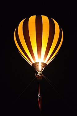 Acrobatics demonsration under a hot air balloon in Thouars, France