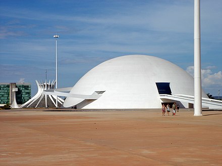 National Museum with the Cathedral on background, Brasília