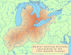 Beaver hunting grounds, the basis of the fur trade Nanfan.svg