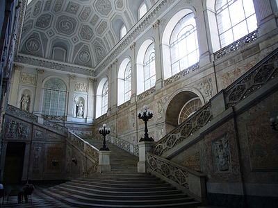 The staircase today, note the absence of several torches.